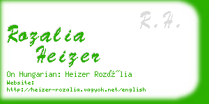 rozalia heizer business card